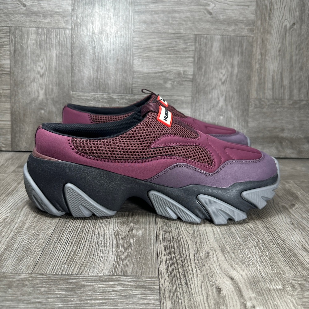 Hunter Darisa Water Repellent Slip On Womens 9 Burgundy Chunky Sole Shoes NEW